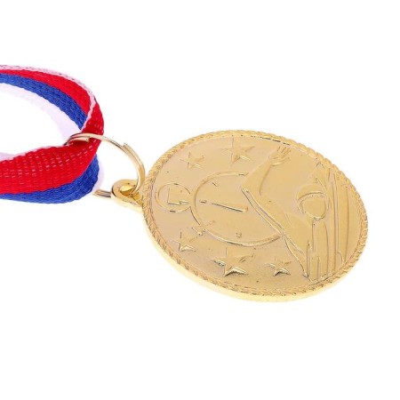 Medal thematic "swimming", gold, d = 3.5 cm-3