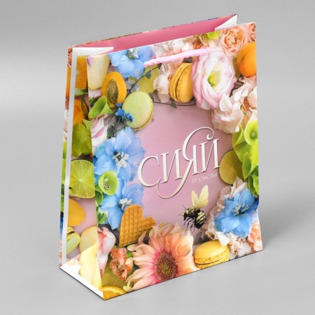 Gift package laminated, packaging, “Happiness inside”, MS 18 x 23 x 8 cm-4