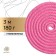 Crap for rhythmic gymnastics Grace Dance, with lurex, 3 m, pink color