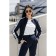 Female ishomine is a suit, size 50, dark blue color