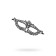 Free narrow mask Eromantica Lady, textiles, black color, 24.5 cm