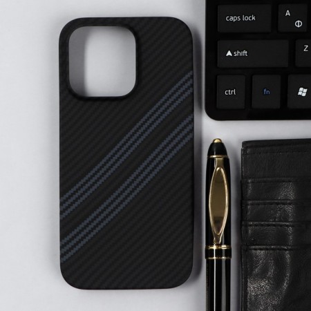 Hoco case for the iPhone 14 Pro phone, Kevland texture, black-gray-3