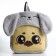 Plush Baby backpack for the girl "Dog in a suit", 30x25x7 cm