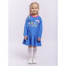Dress for girls, height 128 cm, blue color