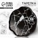 Ceramic Black Marble Coramic plate, 27 cm, black color
