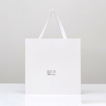 Gift package, craft, with a window, "white", 30 x 30 x 30 cm-2