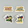 Set of stickers "February 23", 5 x 5 cm
