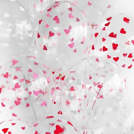 Shar Latex 14 “White Hearts”, Crystal, Silkography, set 25 pcs.-2