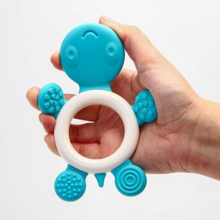Silicon “Turtle” teething, mix color, crush me-4
