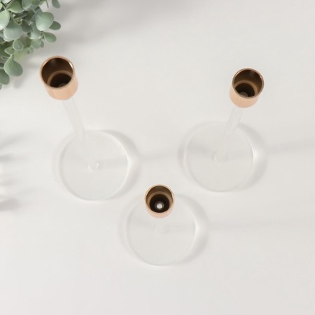 Summary metal, acrylic "rhombus" d = 2 cm, set 3 pcs h = 33 cm, 26.5 cm, 22.5 cm-2