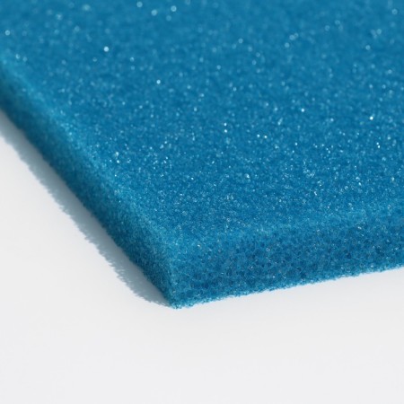 The sponge is rectangular, coarse, sheet 50 x 50 x 2 cm, blue-1