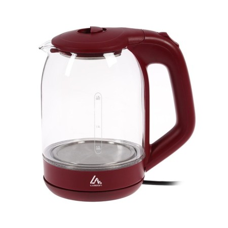 Electric kettle Luazon LSK-1809, glass, 1.8 l, 1500 watts, backlight, red-1