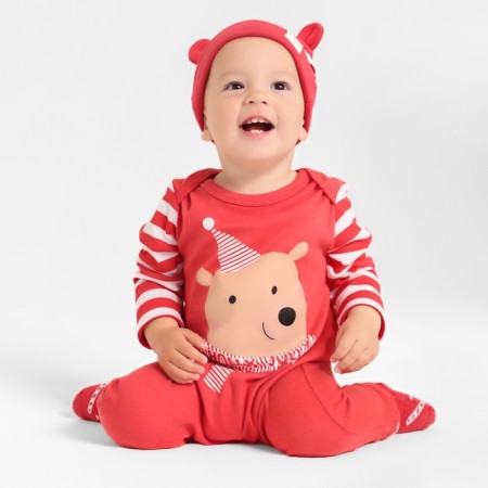 Combineson crumb I "Bear", height 80-86 cm, red-3