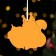 Christmas tree decoration "Squirrel with a nut", MDF, 11x9.5 cm