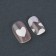 Follow nails “Cloud”, 12 pcs, with adhesive plates, shape soft square, white/purple/transparent color