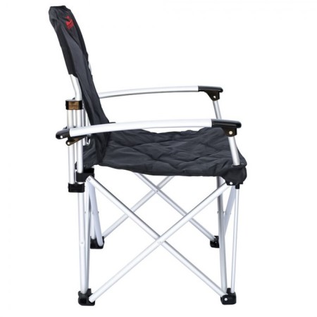 Folding chair with hard armrests, 67/60 x 55 x 48/97 cm, black/gray color-1