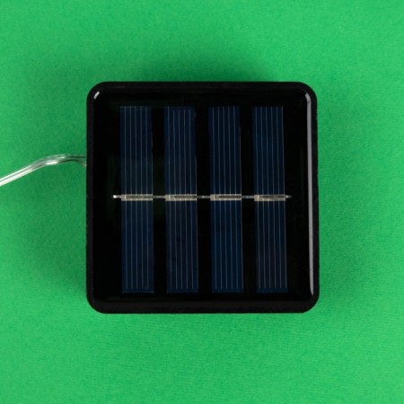 Garland "thread" 10 m Rosa, IP44, silver thread, 100 LED, warm white glow, 2 modes, solar battery-11