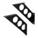 Flat 190 bracket, mod, 2, 2 pcs, black color