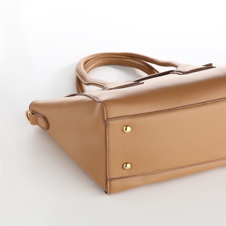 Women's bag with lightning, beige color-4