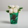 Malachite flowers glass, 350 ml