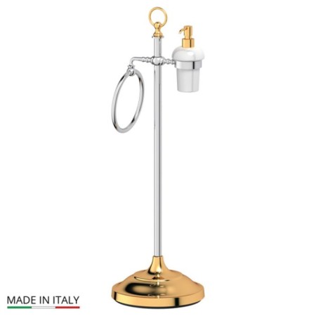 A stand with two accessories for a toilet with a bidet 80 CM, porcelain; chrome, gold, 3sc