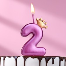 Candle for the Crown cake, number 