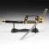 Souvenir weapon "Katana Hikera" 78 cm, black with gold, on a stand
