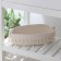 Basket for storage ladled handmade LadoM "Vilena", 38 × 22 × 12 cm, white color