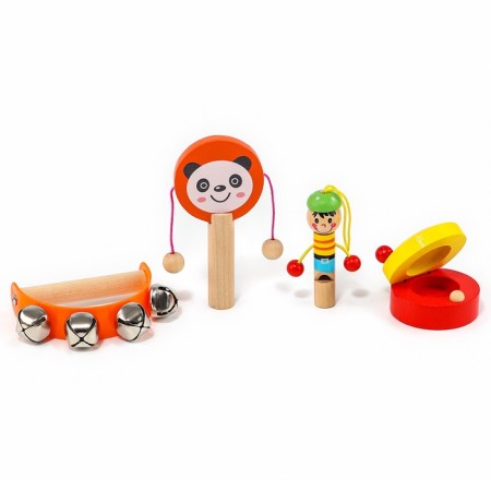 A set of musical instruments made of wood, 4 items “Walk, Castanier, Kolotushka, rattle”-3