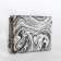 Women's wallet on the button, white color