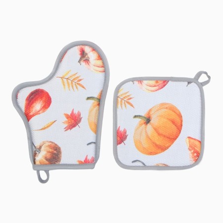 Kit. Set 2 pr. Ethel pumpkin g. 20*20 cm, mittens-dump. 27*20 cm, 100% p/e-1