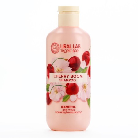 Hair shampoo, power and fortification, 300 ml, cherry aroma, Tropic Bar by Ural Lab-1