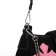 Youth bag with zipper, black color