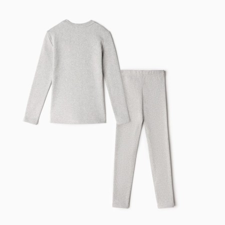Thermal underwear for a boy (longshit, leggings) color gray melange, height 110-11