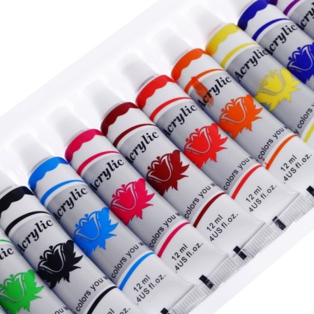 Acrylic paints, 12 colors, in a plastic tube, 12 ml, in a cardboard box-3