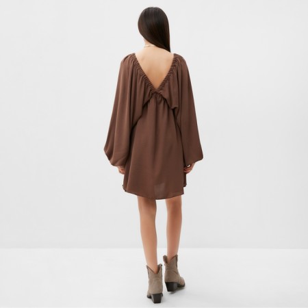 Women's dress MIST with a deep neckline river. 44, brown-6