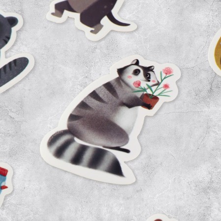 Set of stickers "Funny animals", 5 x 5 cm-2