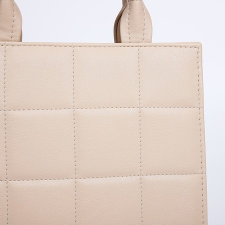 Female bag Textura, tout, medium size, beige color-3