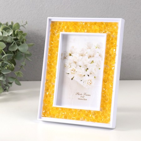 Photo frame plastic 10x15 cm "Yellow pebbles" 2x14.7x19.7 cm-1