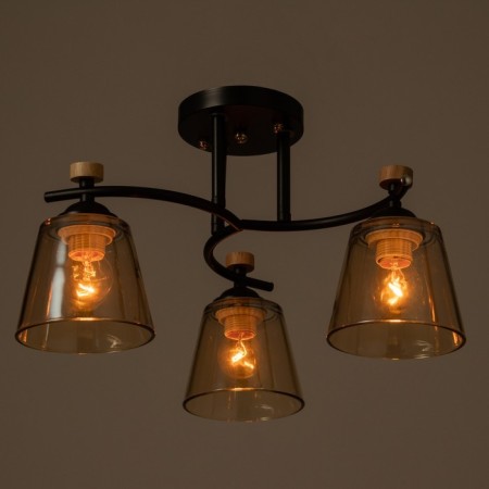 Alatea chandelier 3he27 40w Black 50x50x27 cm Bayerlux-2