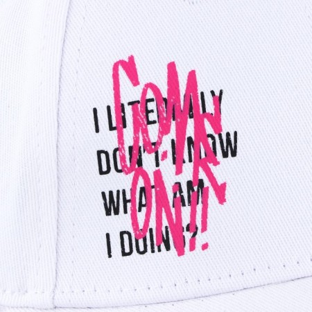Women's cap Come on, white color, rr 56-6