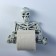 Skeleton toilet holder 18x22cm