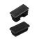Pipe plug rectangular. 20x40 mm, black