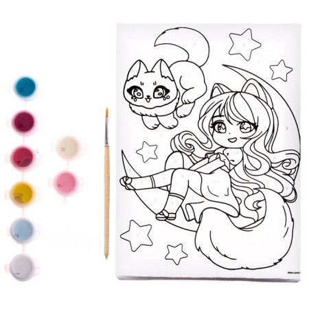 Picture on numbers for children "Princess on the Moon", 21 x 15 cm-4