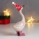 Souvenir Polystone "Lapnoi goose in the New Year's cap" 14x9.3x5.2 cm