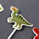 A set for decorating the cake "Dinosaurus", in a set of 5 pcs.