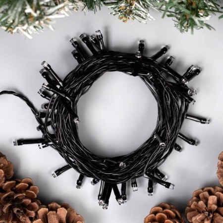 Garland “thread” 5 m, IP20, dark thread, 50 LED, glow blue, 8 modes, 220 V-1