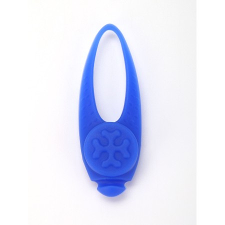 Light beacon on the collar/leash with 3 lumines of the "foot", 3.2 cm, silicone, blue-3