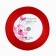 Satin ribbon "with love", red, 2 cm x 22.5 m