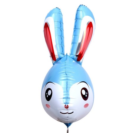 Foil ball 23 "Rabbit head", blue color-1